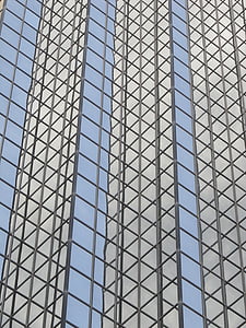 стъклена фасада, офис сграда, Далас, Windows, отражение, сграда, архитектура