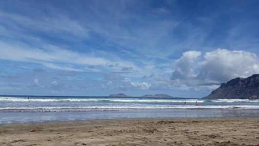 Beach, Lanzarote, more, piesok, Príroda, krása v prírode, scenics