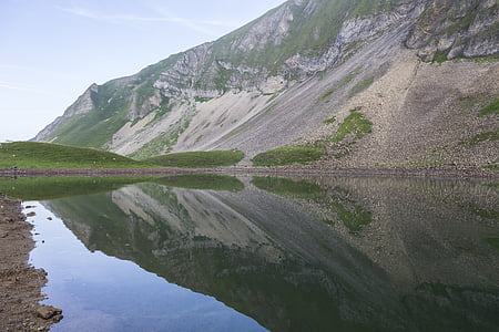 róg czerwony, Brienzerrothorn, bergsee, góry, alpejska, Szwajcaria, alpejskie jezioro