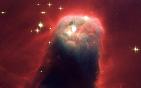 cone nebula, dark nebula, constellation unicorn, star formation region, ngc 2264, starry sky, space