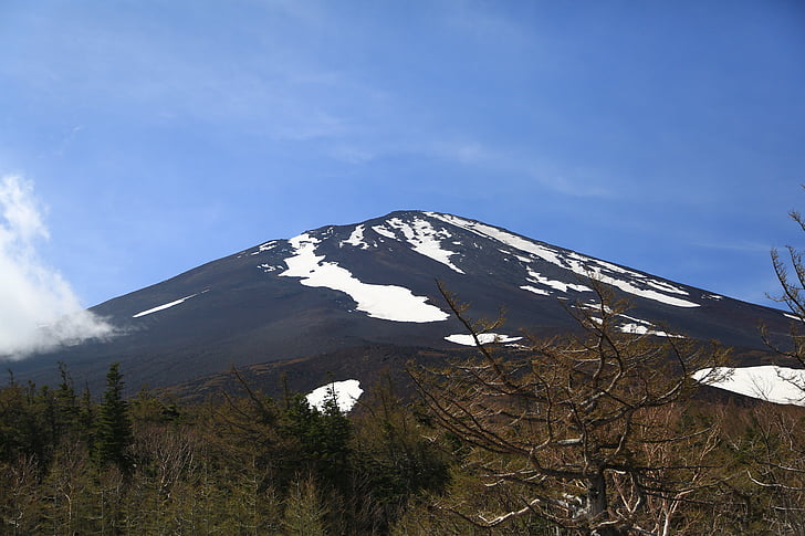 snø fjell, Mount fuji, landskapet