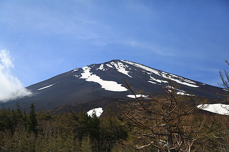 montanha de neve, Monte fuji, a paisagem