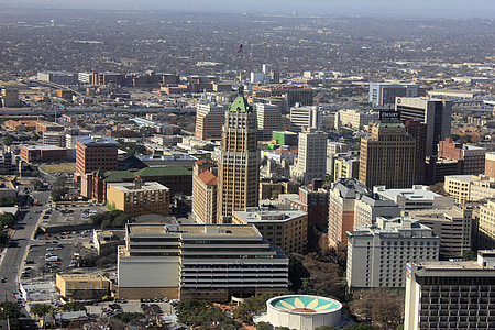 Сан-Антонио, город, городской пейзаж, небоскребы, высокий рост, США, Техас