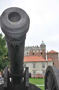 ágyú, fegyver, Castle, épület, építészet, a Múzeum, Golub-dobrzyń