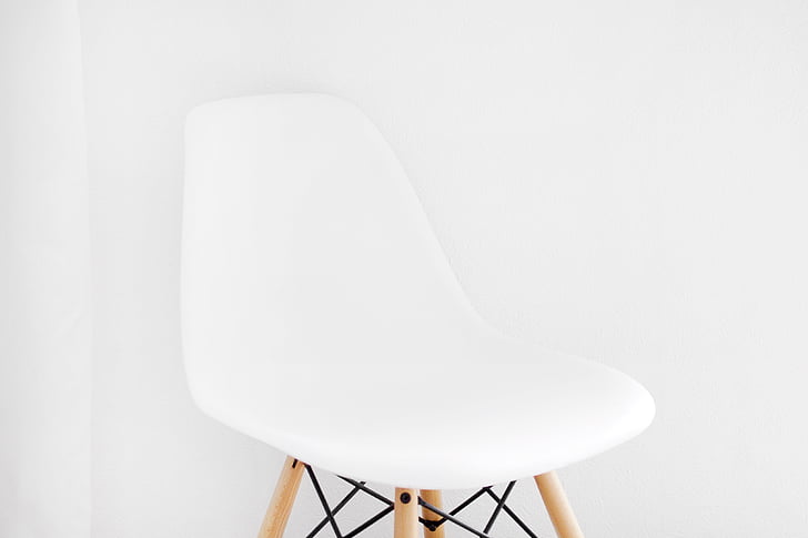 wit, beige, houten, op basis, stoel, nog steeds, items