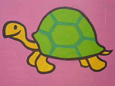 turtle, cartoon character, drawing, funny, image, animal, figure