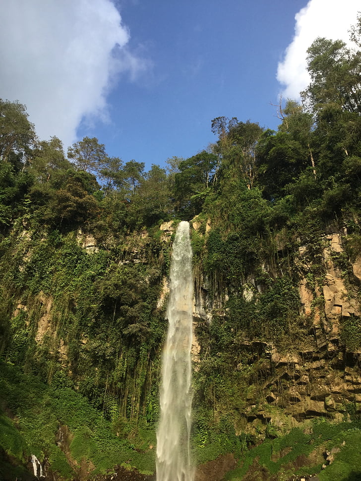 las cascadas de, grojogan sewu, Java, Indonesia, naturaleza, cascada, bosque