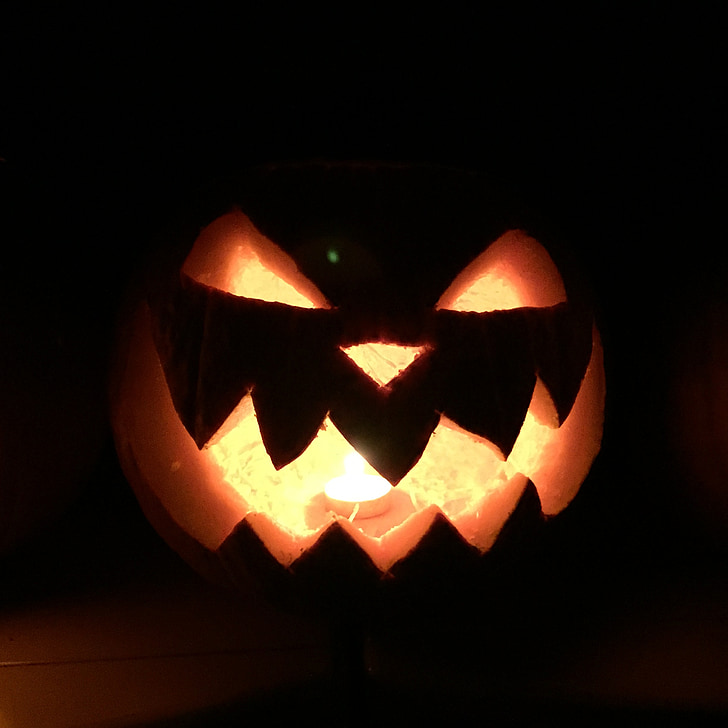 pumpa, spooky, Halloween, oktober, skrämmande, Jack-o-lantern, onda