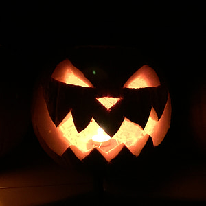 carbassa, esgarrifós, Halloween, octubre, por, Jack-o-lantern, mal