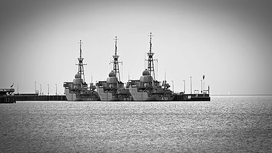 loď, válečná loď, námořnictvo, vojenské, Baltské moře, přístav, síla