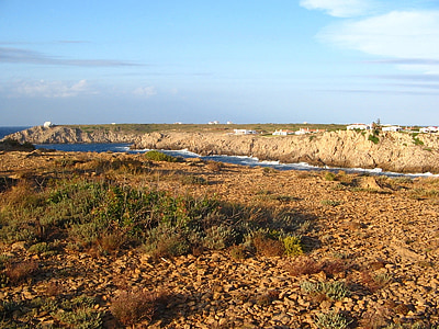 Menorca, kivine rannik, Rock, kivi, Sea, loodus, rannajoon