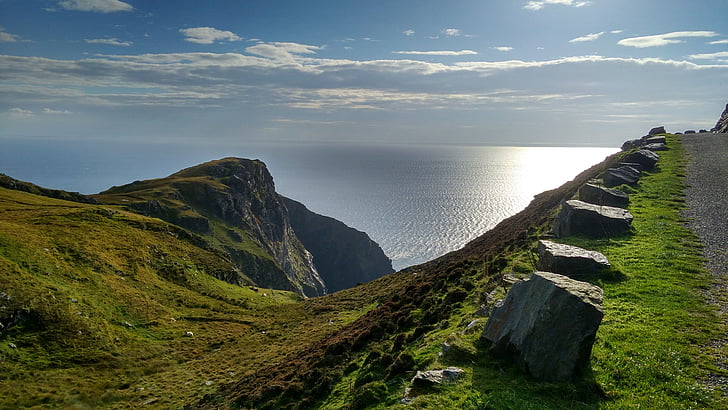 Irland, det vilda atlantiska sättet, Donegal, kusten, Cloud - sky, Scenics, Utomhus