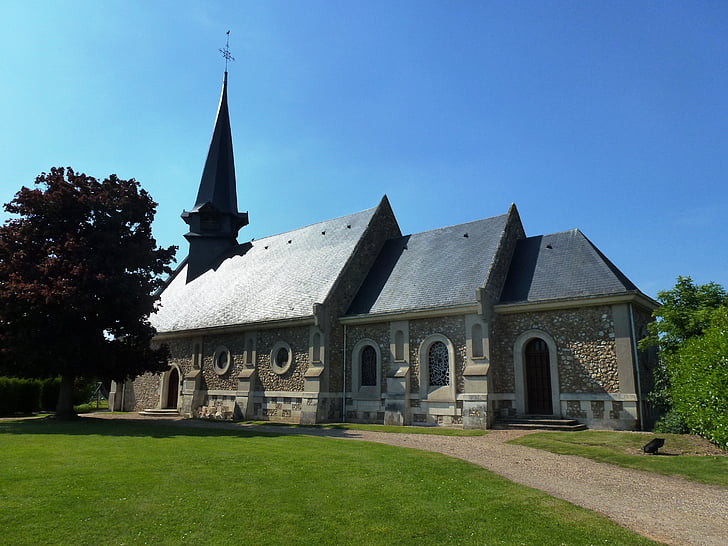 Berville-la-campagne, Notre dame, Iglesia, Francia, religiosa, edificio, cristianismo