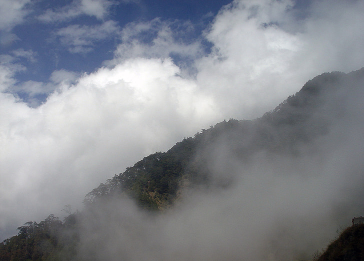 mountain, a surname, mist, clouds, southern cross