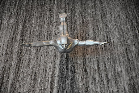 Centre commercial Dubai mall, chute d’eau, Centre commercial, Dubai, Émirats Arabes Unis, Emirates