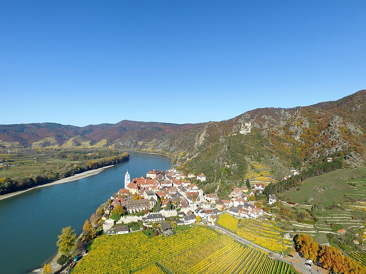 Viršutinė Reino slėnis, kaimas, Miestas, vynuogynai, upės, Vokietija, kultūros