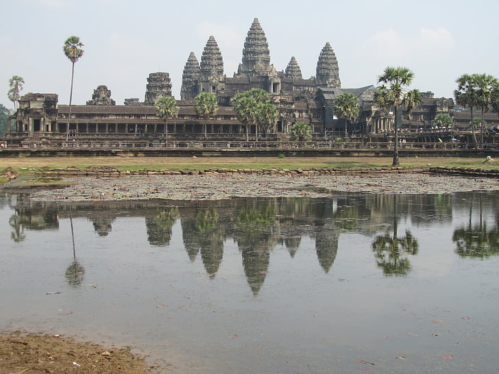 Kambodja, Siem reap, Angkor wat, templet, landmärke, kultur, ruinerna
