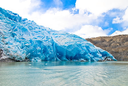 glacier, patagonia, ice, nature, torres del paine, chile, water