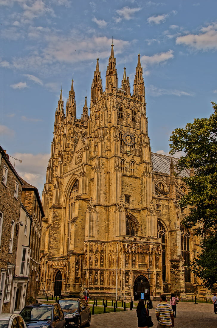 Canterbury, székesegyház, Anglia, Egyesült Királyság, Kent, építészet, ősi