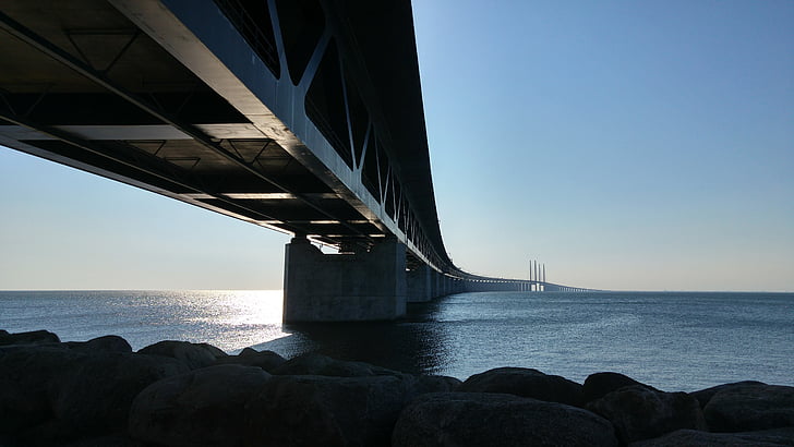 pont, eau, architecture, destination, Pont - l’homme mis à structure, connexion, mer
