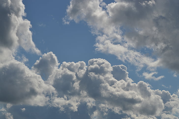 núvols, cel, temps, ennuvolat, ennuvolat, suau i esponjosa, Meteorologia