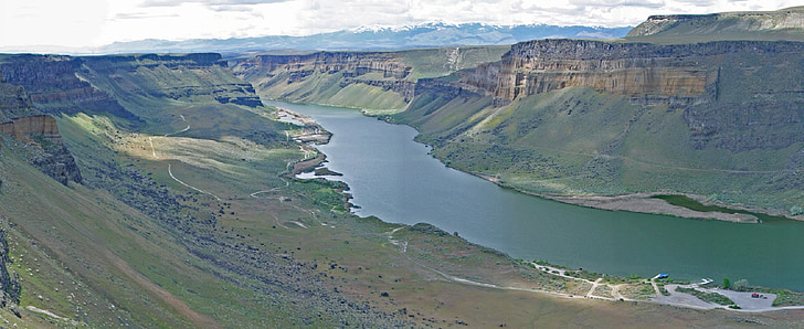 Snake river, Panorama, landschap, schilderachtige, rustige, Bend, nationaal park