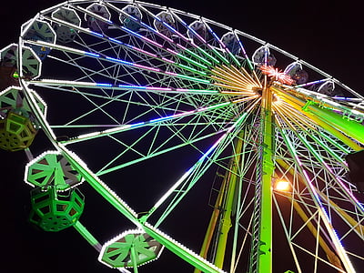 Ferris wheel, hối hả và nhộn nhịp, năm nay thị trường, Lễ hội dân gian, Hội chợ, gondolas, đêm