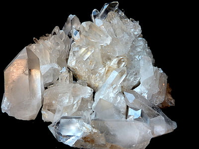 Bergkristal, Schakel naar wit, Gem top, brokken van edelstenen, Glassy, transparant, doorschijnend