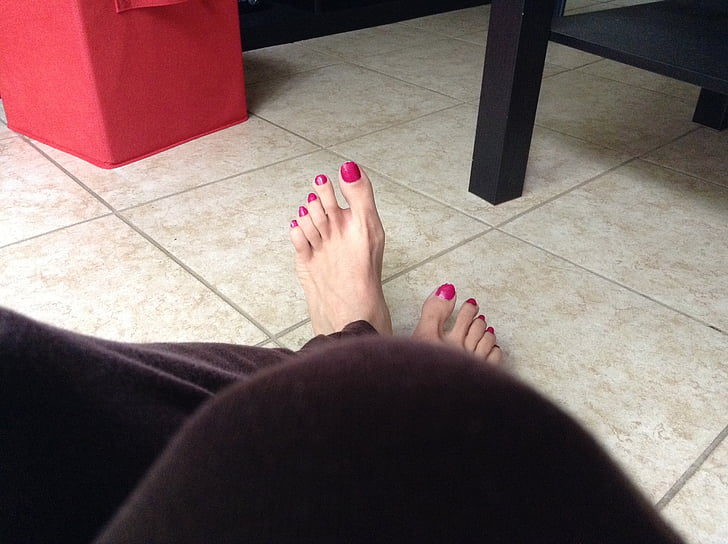 toe, nails, foot, girl, barefoot, female, human Foot