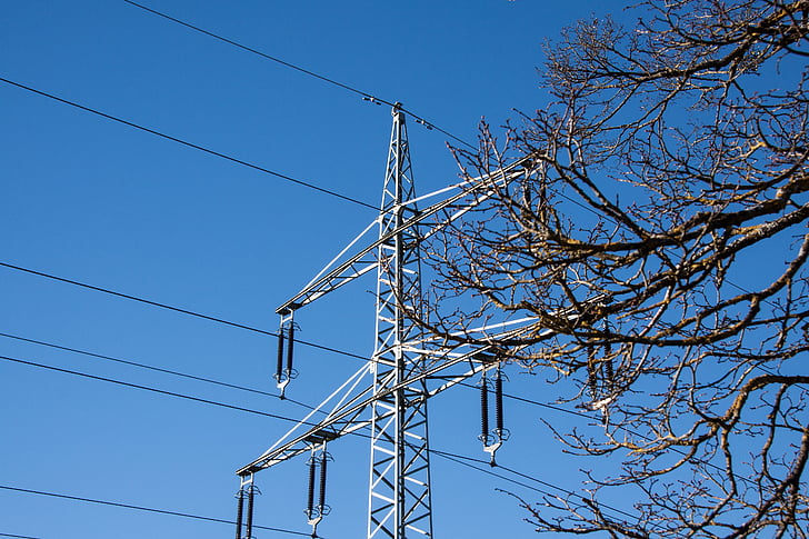 power line, power lines, pylon, strommast, current, cable, power supply