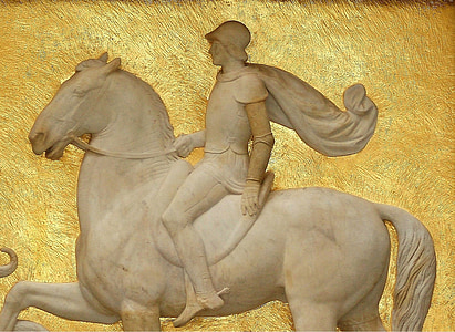 Reiter, hevonen, Ratsastus, helpotusta, Art, kultaa