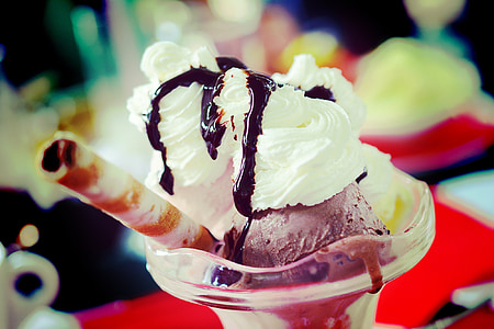 ice, cream, dessert, sweet, vanilla, chocolate, delicious