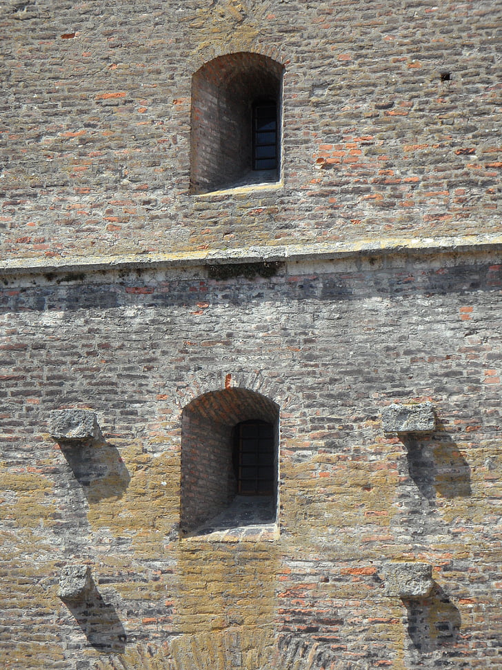 Nástenné, staré, kameň, kamenná stena, okno, fasáda, budova
