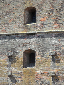 mur, vieux, Pierre, mur de Pierre, fenêtre de, façade, bâtiment