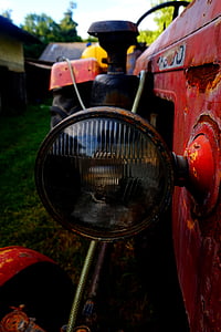 tractor, light, closeup, macro