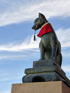 svatyně, Japonsko, kočka, Prefektura Kjóto, buddhistický chrám, Architektura, historické