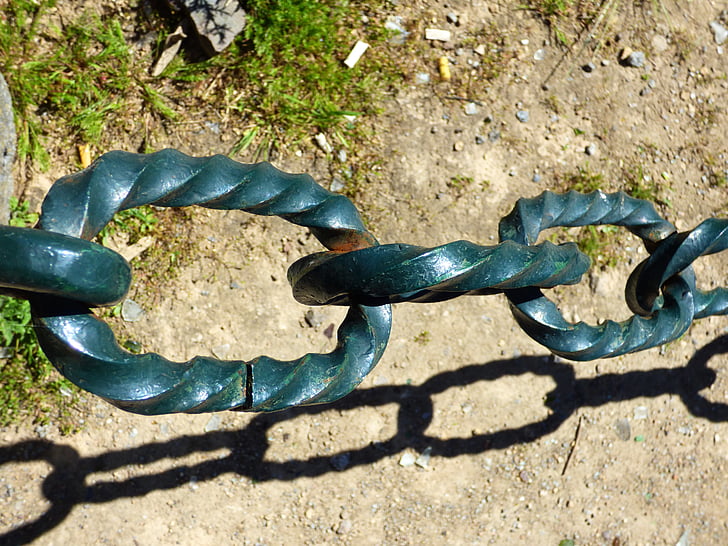 string, giant links, metal, iron