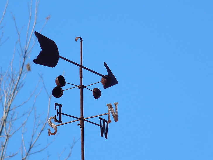 wind, weathervane, weather, vane, direction, metal, arrow
