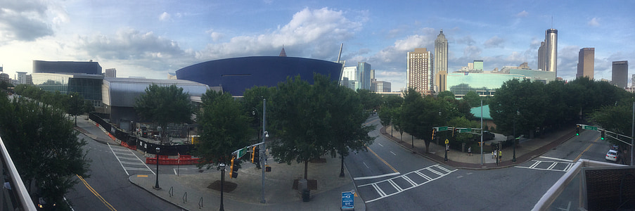 Atlanta, linija horizonta, Atlanta skyline, Gruzija, u centru grada, Gradski pejzaž, garsonjere
