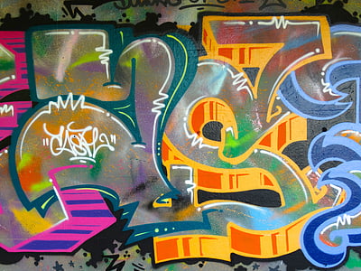 grafiti, warna, warna-warni, dekoratif, semprot, seni, kreativitas