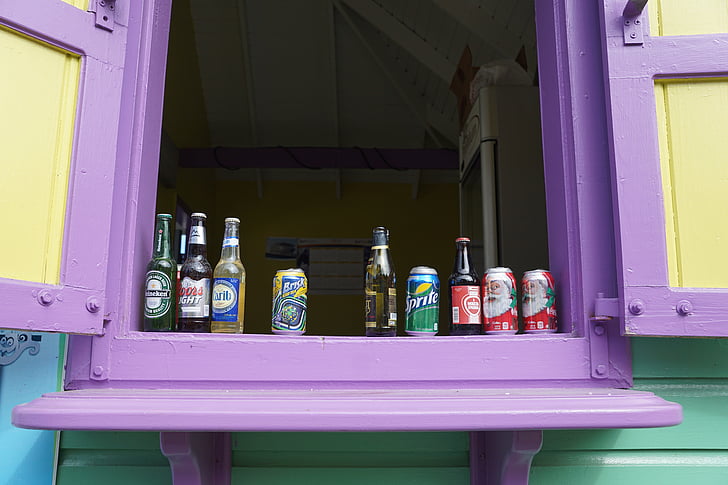 barra, colors, illa verge britàniques, coctail, beguda, venda, mercat