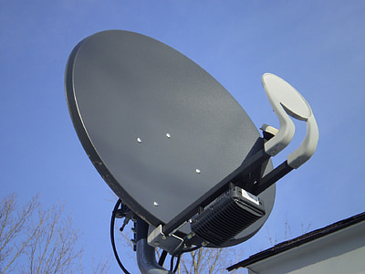 satellit, maträtt, satellitmottagare, mottagare, parabolisk, antenn, kommunikation