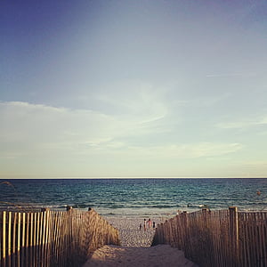 plaža, pijesak, more, Horizont, ograda, Santa rosa