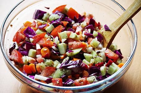 rau quả, Salad, krájaná, thực phẩm lành mạnh, Bữa sáng, khỏe mạnh, Bữa ăn