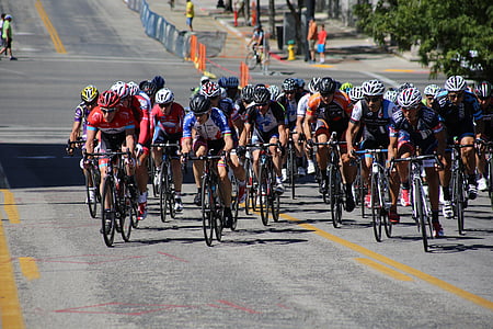 course de vélo, coureurs de vélo, courses cyclistes, motards, course, événement, vélo