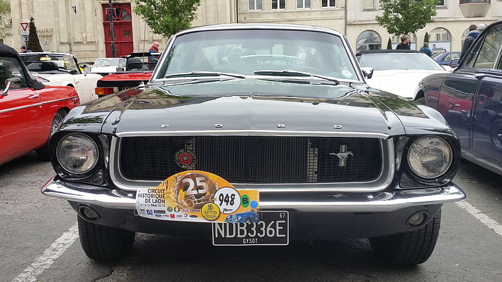 Ford, Mustang, anno, 1967, auto, retrò