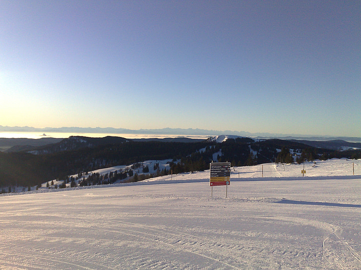 vinter, Ski run, sne, Mountain