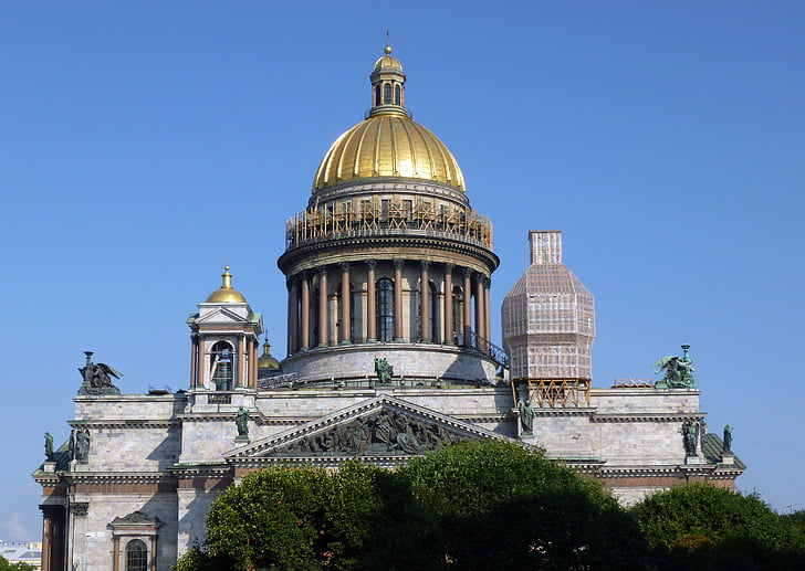 Katedrála St isaac, st petersburg, Rusko, historicky, zajímavá místa, Sankt petersburg, kostel