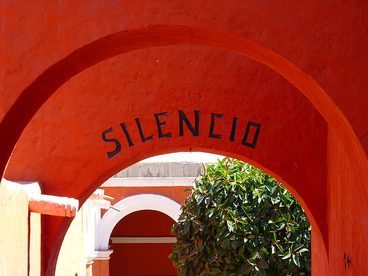 klosteret santa cathalina, Peru, kloster, mål, passage, rød, resten