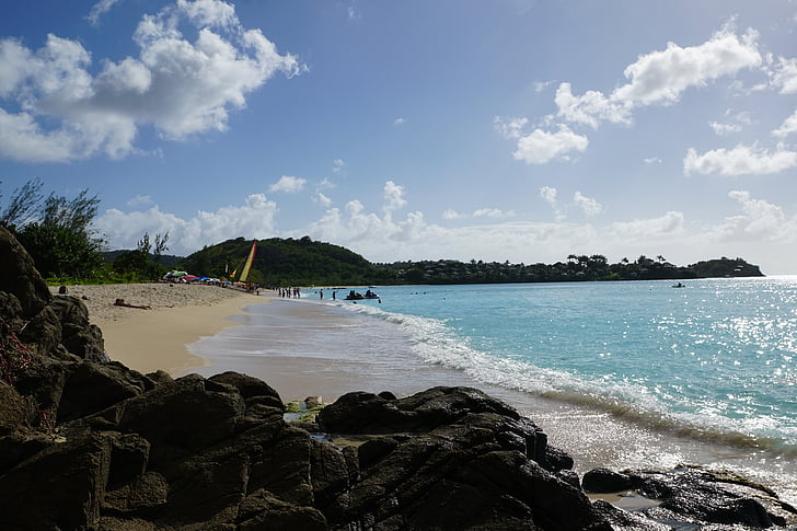 antigua, caribbean, sea, beach